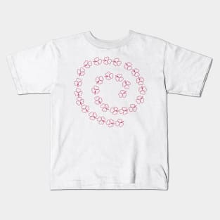 Shamrock Viva Magenta Line Spiral St Patricks Day Kids T-Shirt